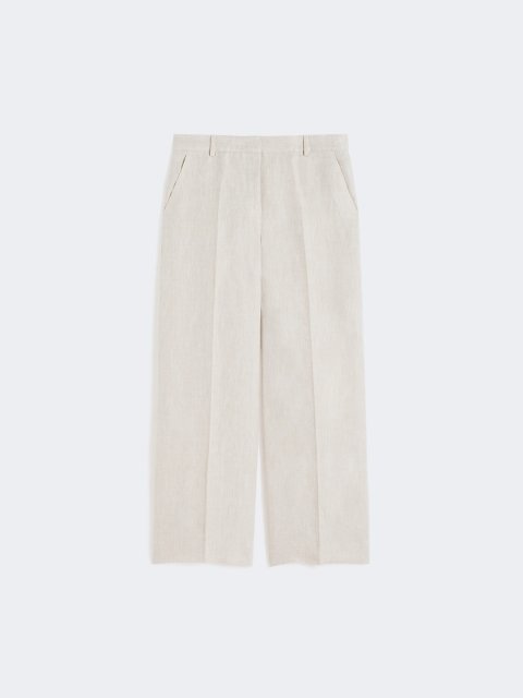 Кремові брюки зі стрілками Weekend Max Mara з льону: фото - Invogue