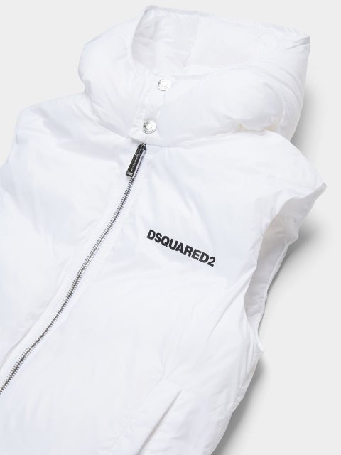Білий жилет DSQUARED KID з логотипом: фото 2 - Invogue