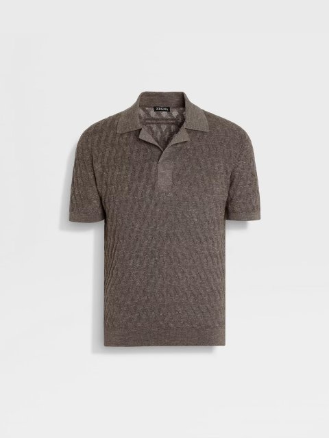Сіре поло ZEGNA з шовку, кашеміру та льону: фото - Invogue