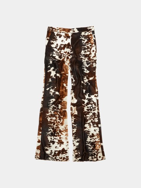 Коричневі брюки Acne Studios з принтом: фото - Invogue