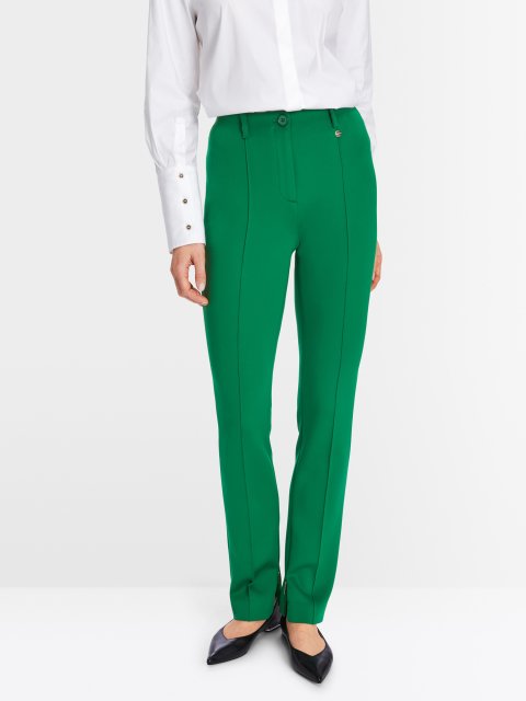 Зелені брюки Marc Cain Slim Fit: фото 5 - Invogue