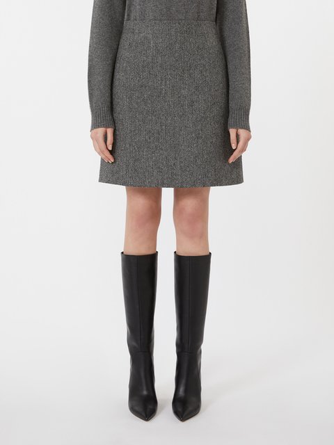 Темно-серая юбка WEEKEND MAX MARA из чистой шерсти: фото 2 - Invogue