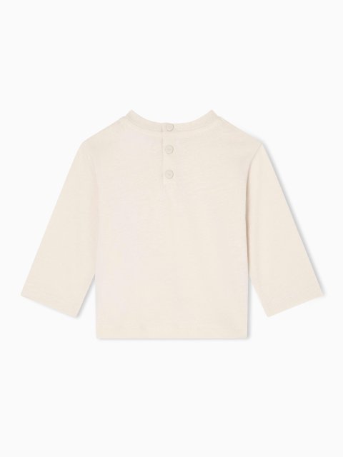 Кремовий джемпер EMPORIO ARMANI KIDS з бавовни: фото 2 - Invogue