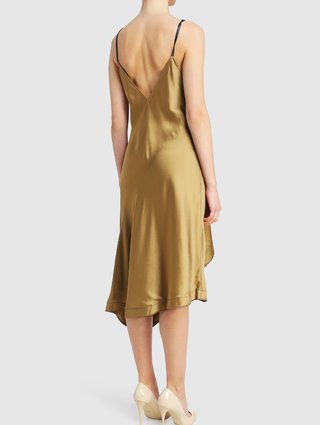 Коричневое платье HELMUT LANG: фото 2 - Invogue