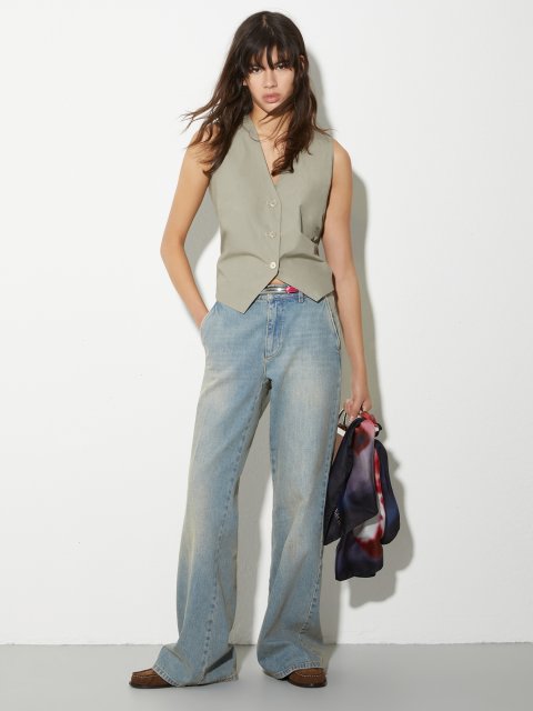 Блакитні джинси MAX&CO вільного крою: фото 1 - Invogue