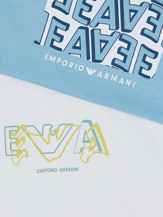Набор из двух футболок из хлопкового джерси Emporio Armani Kids: фото 3 - Invogue