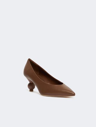 Коричневые туфли Weekend Max Mara из кожи: фото 1 - Invogue