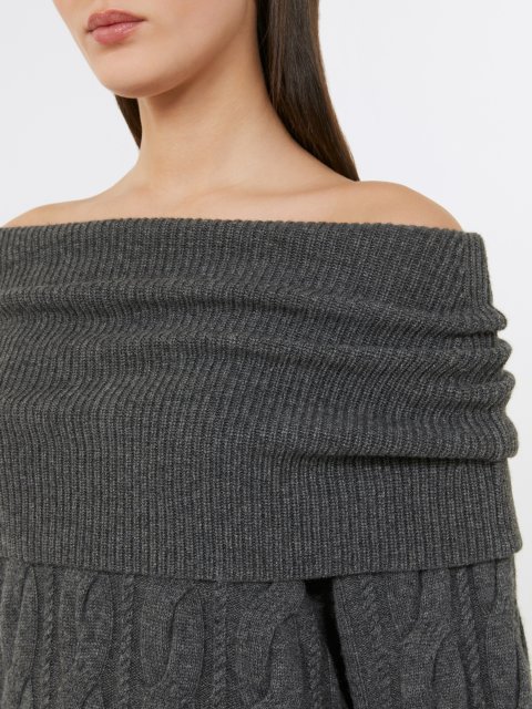 Темно-сіра сукня MAX MARA з вовни та кашеміру: фото 4 - Invogue