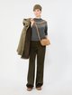 Штани кольору хакі Weekend Max Mara з бавовни: фото 1 - Invogue