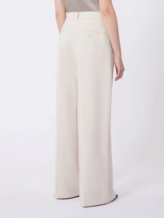 Молочные брюки WEEKEND MAX MARA из смеси шерсти: фото 3 - Invogue