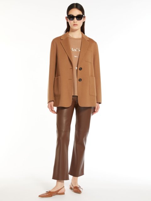 Коричневая футболка MAX MARA с принтом: фото 3 - Invogue