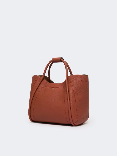 Коричневая сумка MAX MARA из мягкой кожи: фото 1 - Invogue