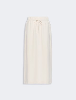 Молочная юбка Weekend Max Mara из лиоцелла и хлопка: фото - Invogue