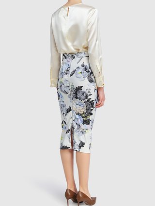 Молочная блуза MAX MARA: фото 2 - Invogue