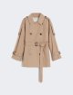 Темно-бежевий плащ MAX MARA двобортний: фото - Invogue