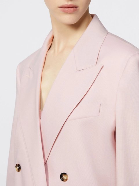 Рожевий жакет MAX MARA з вовни, мохеру та шовку: фото 4 - Invogue