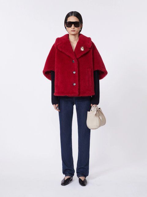 Белая сумка MAX MARA из мягкой кожи: фото 1 - Invogue