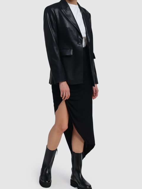 Чёрная юбка HELMUT LANG: фото 1 - Invogue