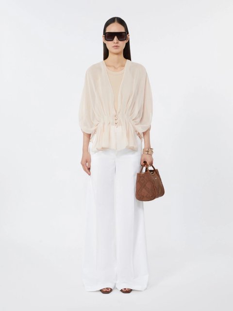 Коричневая сумка Max Mara с ромбовидным узором: фото 1 - Invogue