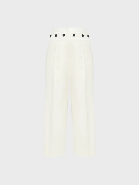 Белые брюки BOSS из шерсти: фото - Invogue