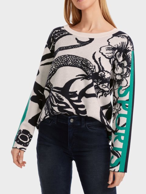 Коричневый свитер MARC CAIN: фото 4 - Invogue