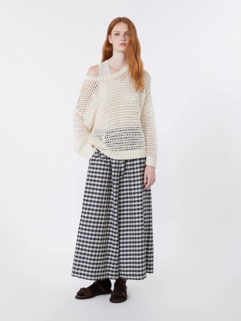 Брюки з картатим візерунком Weekend Max Mara вільного крою: фото 1 - Invogue