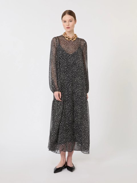 Чорна сукня MAX MARA з шовкового шифону: фото 1 - Invogue