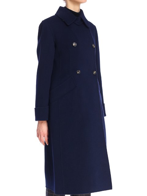 Синее  пальто WEEKEND MAX MARA: фото 5 - Invogue