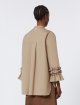 Темно-бежева сорочка MAX MARA з бавовняного попліну: фото 3 - Invogue