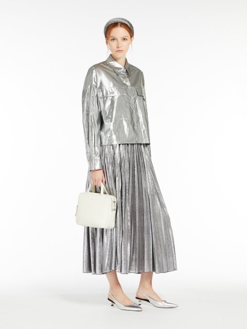 Срібляста сорочка WEEKEND MAX MARA прямого крою: фото 1 - Invogue
