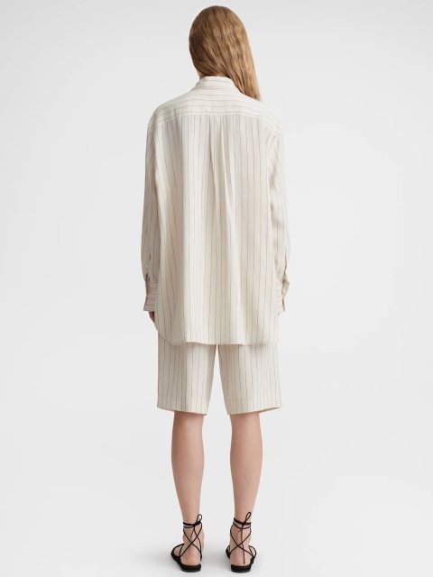 Рубашка цвета экрю TOTEME в полоску: фото 3 - Invogue