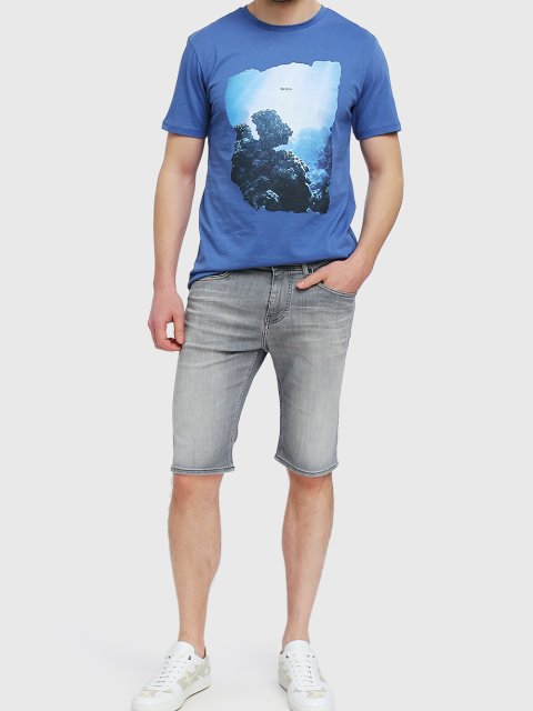 Синяя футболка BOSS: фото 1 - Invogue