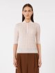 Рожеве поло MAX MARA з шовку та вовни: фото 2 - Invogue