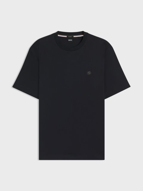 Темно-синя футболка BOSS з бавовни: фото - Invogue