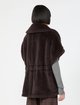 Коричневый кейп Max Mara из альпаки и шерсти: фото 3 - Invogue