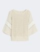 Бежевий светр Max Mara з льону з фактурною в’язкою: фото - Invogue