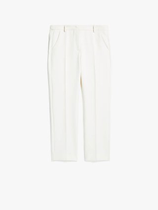 Кремовые брюки WEEKEND MAX MARA: фото - Invogue