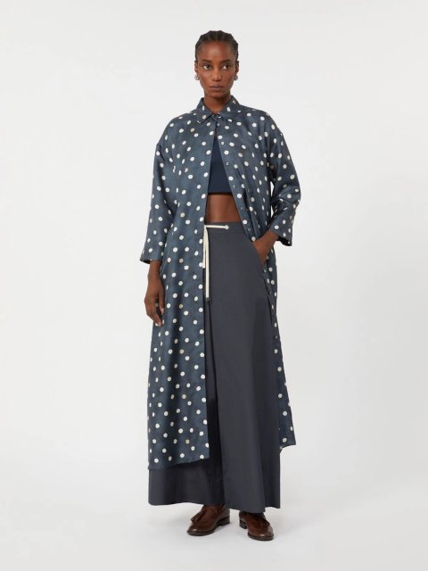 Синя сукня Max Mara з шовкової саржі: фото 1 - Invogue