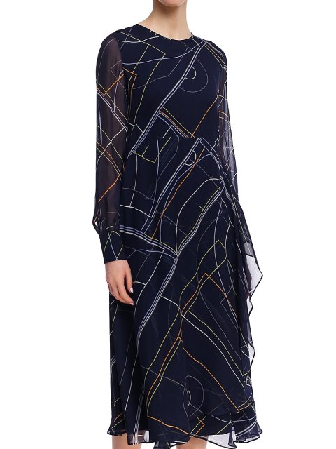 Синее платье SPORTMAX: фото 3 - Invogue