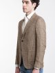 Бежевий жакет Zegna з шовку у клітинку: фото 1 - Invogue