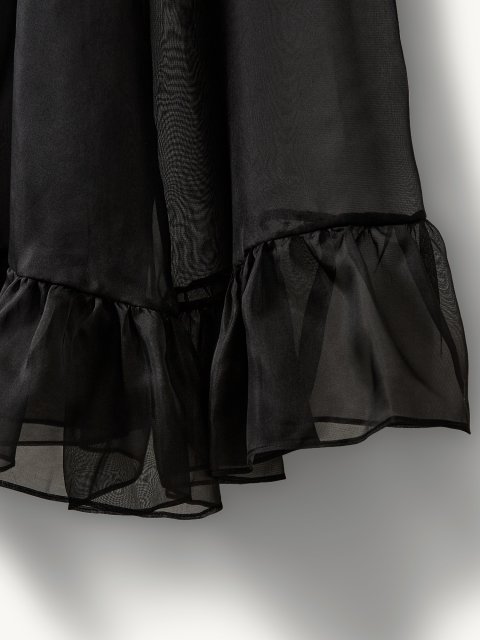 Чорна спідниця The Garment з шовку: фото 4 - Invogue