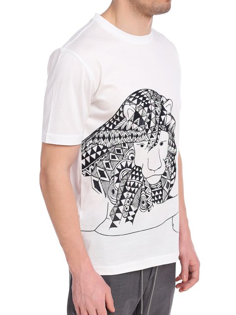 Белая футболка BOSS: фото 5 - Invogue