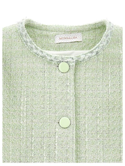 Костюм для дівчинки болеро і спідниця Bon Ton Monnalisa зелений: фото 4 - Invogue