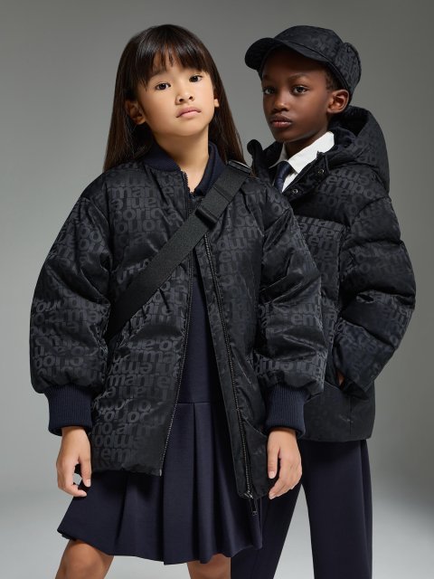 Темно-синя куртка EMPORIO ARMANI KIDS : фото 1 - Invogue