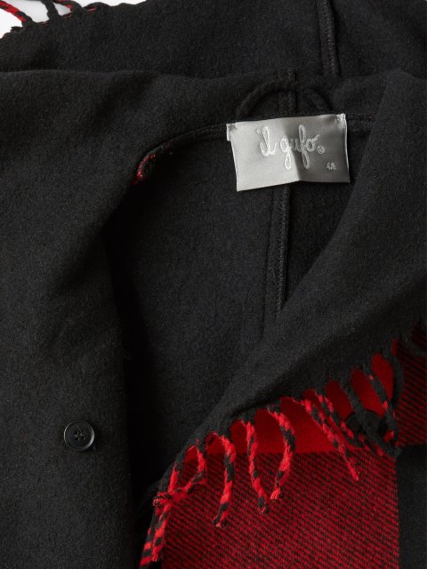 Красное пальто IL GUFO в клетку: фото 2 - Invogue