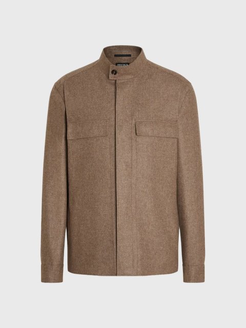 Темно-коричнева сорочка ZEGNA з кашеміру: фото - Invogue