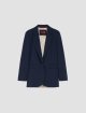 Темно-синий блейзер Max&Co из крепа: фото - Invogue