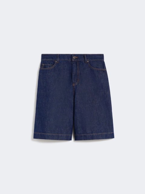 Темно-сині бермуди Weekend Max Mara з бавовни та льону: фото - Invogue