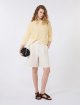 Желтый укороченный свитер Weekend Max Mara из льна: фото 1 - Invogue