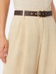 Кремові брюки Max Mara з лляного твілу: фото 4 - Invogue
